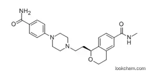 Molecular Structure of 187665-65-2 ((1S)-1-[2-[4-[4-(AMINOCARBONYL)PHENYL]-1-PIPERAZINYL]ETHYL]-3,4-DIHYDRO-N-METHYL-1H-2-BENZOPYRAN-6-CARBOXAMIDE)